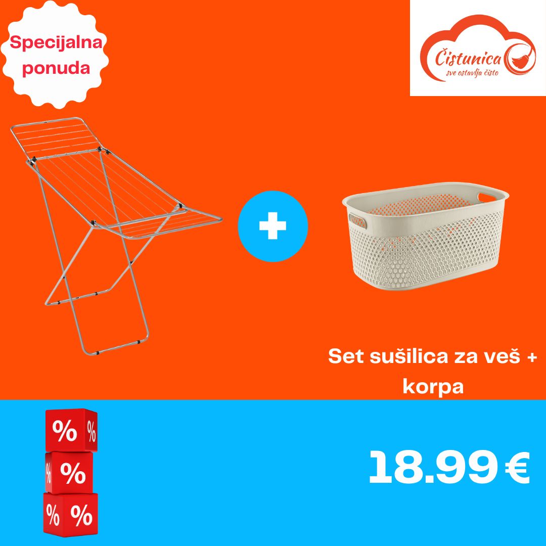Set sušilo + korpa za veš