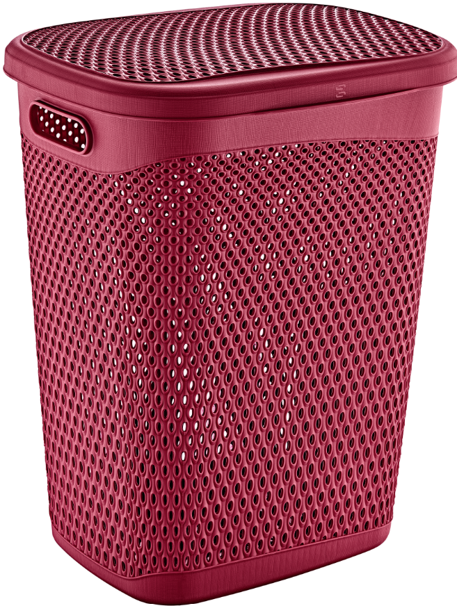 Korpa za veš sa poklopcem 55 L Crvena TRN-171-01
