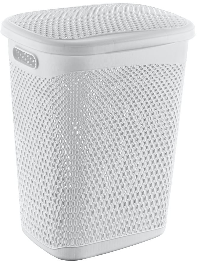 Korpa za veš sa poklopcem 55 L Bijela TRN-171-06